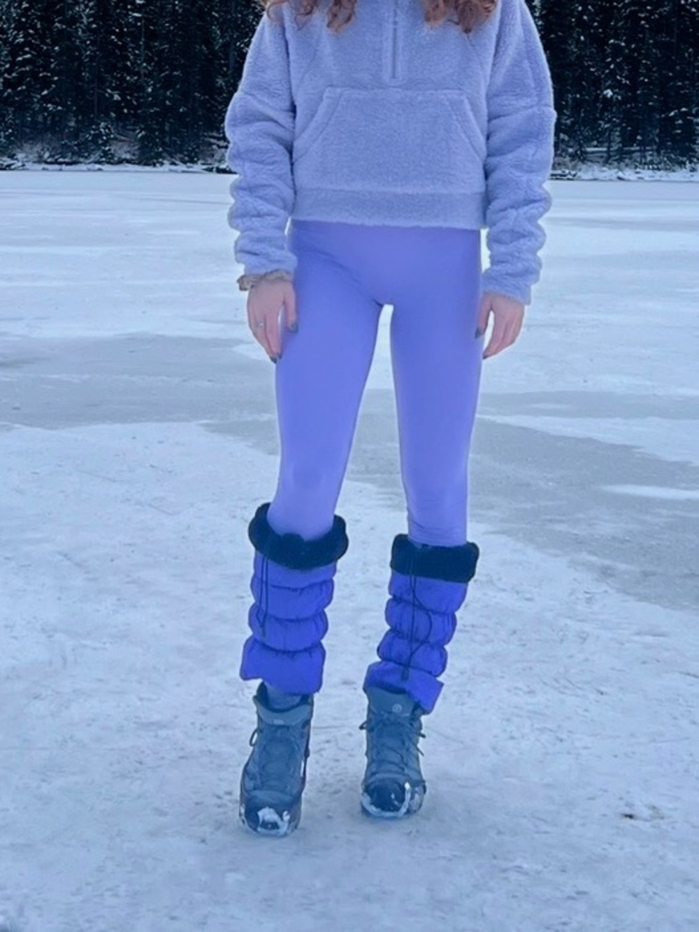 PURPLE LEG WARMERS